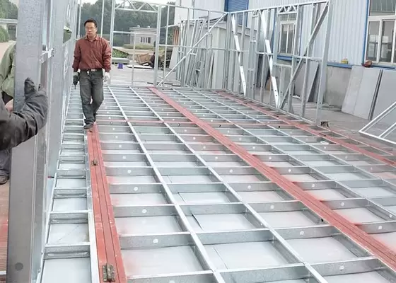 Light Gauge Steel Frame Prefab Modular Homes Garden Office With Double Glass Windows