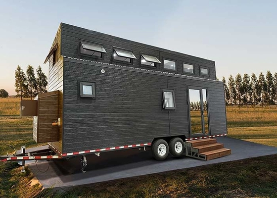 Metal Roof Prefabricated tiny House on wheels With Air Conditioning And Furniture Options