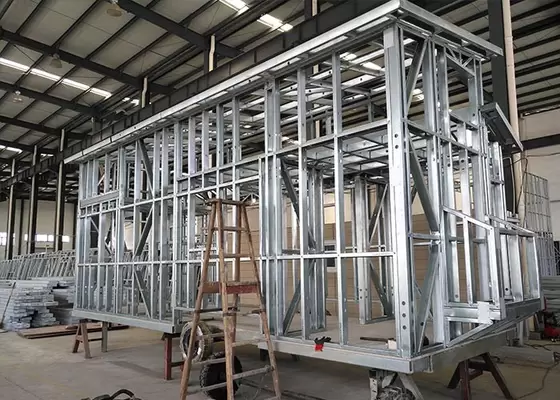 Camping Travel Trailer Integrated Prefabricated Tiny House Prefab Light Steel Frame House