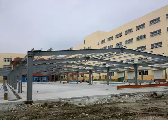 European standard prefab light gauge steel Fireproof Metal Car Sheds with CE certificate