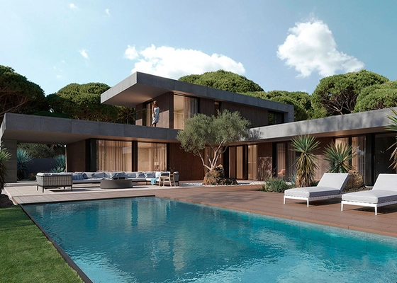 Single Family Homes Steel Fascia Board Luxury Prefabricated House Villa Modular Home Kits