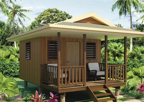 Quick Assemble Light Steel Guage Frame Prefab Home Beach Customized Bungalows