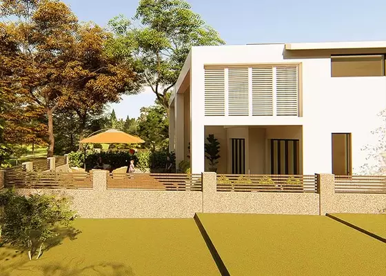 EU/AU/NZ/USA Fire-proof Light Steel Framing Prefabricated Luxury Duplex Villa