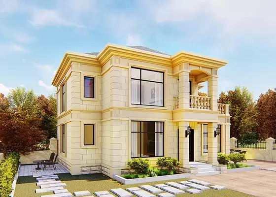 Water Proof Steel Prefab Homes Prefab Light Steel Frame House CE Luxury Villa