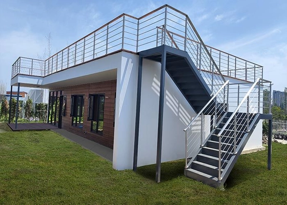 Prefabricated Modular Home Prefab Wooden Bungalow With Light Steel Frame