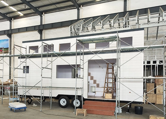 Modern Tiny House On Wheels With Solar Panels Prefab 2 Bedroom Mobile Home