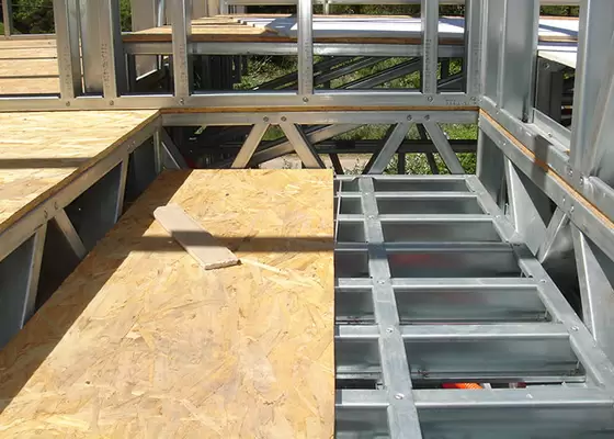 Affordable Prefab House Villa Light Steel Frame House With PVC Sliding Windows