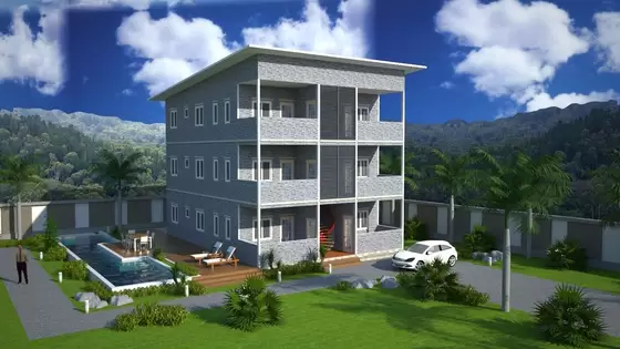 SOHO Steel Structure Prefabricated Apartment Buildings , Prefabricated Apartments