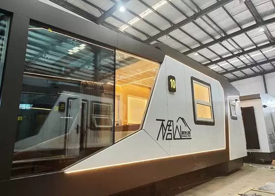 Prefab Light Steel Space Frame Tiny Building Portable House On Wheels