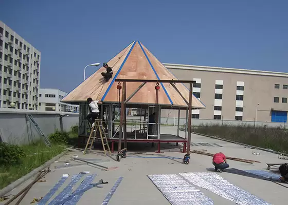 Cheap Light Gauge Steel Waterproof Romantic Bungalow Easy to Install Hotel Cabin
