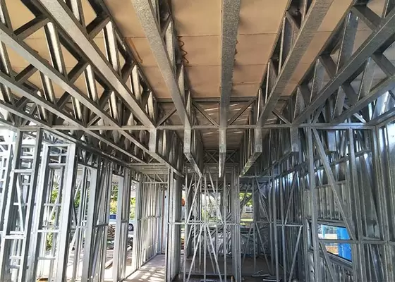 Light Steel Structure Wooden Decorate , Prefabricated Bungalow Homes , Modular Homes