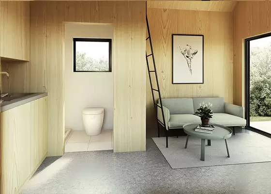 Single Family Exquisite Light Steel Frame House Design For Seaside Vacation Homes