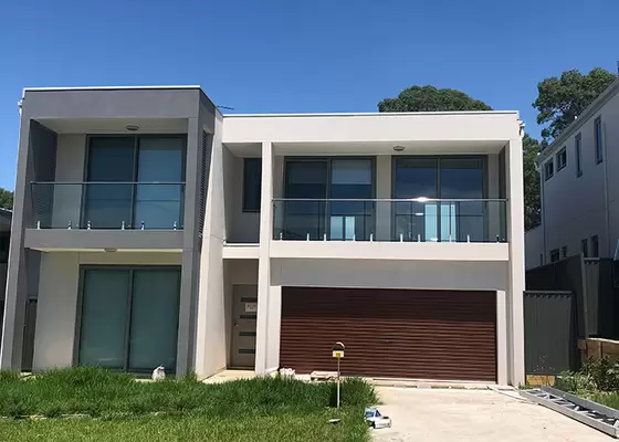 Steel Framing Prefabricated House / Easy To Assemble Home With Aluminium Sliding Doors