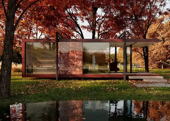 Prefab Modular Home Light Steel Frame Overwater Bungalow Light Steel Frame House