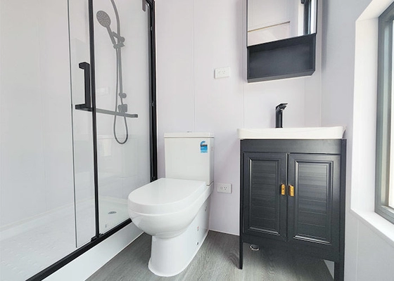 Prefab Light Steel Frame Trailer House On Wheels Sustainable Living Modular Home