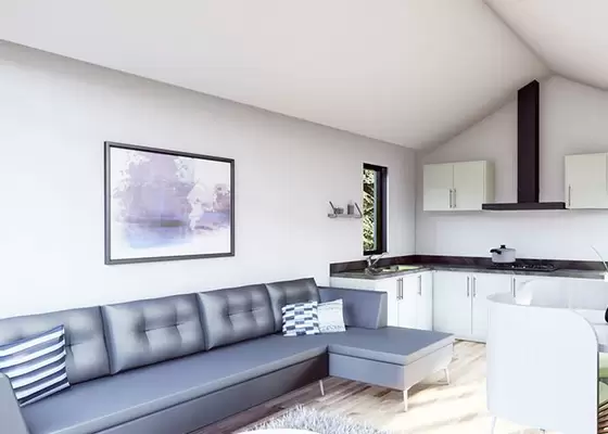 Leisure Prefabricated Light Steel Quick Build Small House For Holiday