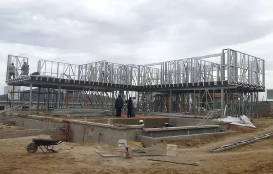 Prefabricated Construction Building House Kit With Light Steel Frame House Three Or Four Bedrooms Villa