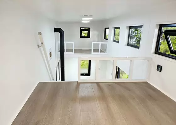 Austrilia Standard Light Steel Prefabricated Tiny House On Wheels With WPC Board Wall