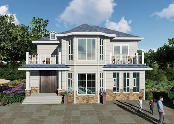 High-End Prefab Villa With Light Gauge Steel Framing Eps Sandwich Panel