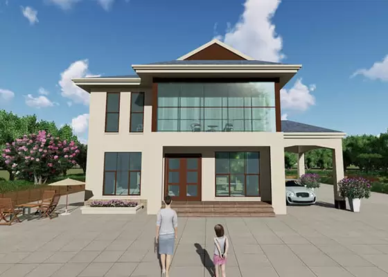 Prefabricated Light Gauge Steel Truss 300 Sq Meter Luxury Villa Built with Aus Standards