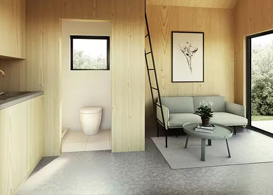 European Standard Prefab Steel House Wooden Cabin Chalet Loft Storey Light Steel Frame