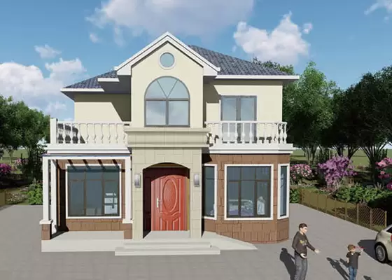 Galvanized Double Deck Light Steel Prefabricated house Villas Saving Australian Standard