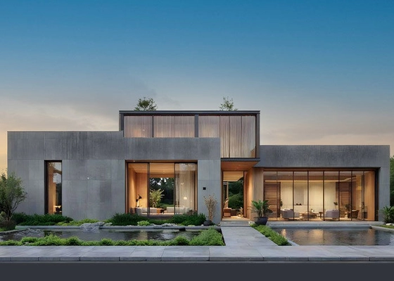 USA Standard Prefab Hosue Single Family Home Luxury 2 Story Light Steel Home Steel Kits