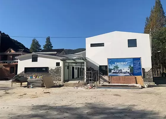 Steel Structural Prefab Retirement Center Typhoon Resistance Light Gauge Steel Bungalow