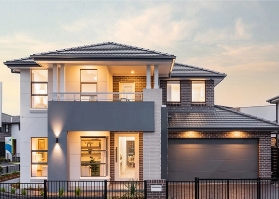 2 Storey Villa House Constructed With Prefabricated Light Steel Framing And Expansive Windows