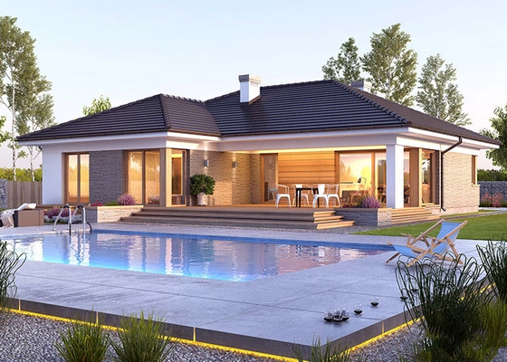 Luxury Steel Frame Home Graz House Prefab House Modular Home Villa Steel House Kits