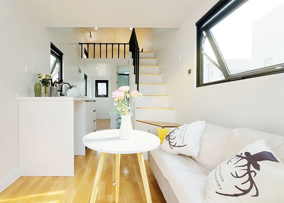 Expandable Mobile Tiny House On Wheels Prefab 2 Bedroom Cabin Ready Made Container