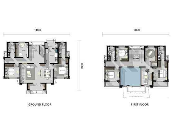 Factory Modern Luxury Easy Assembly Prefabricated Steel Villa Galvanized Steel Prefab Modular Homes