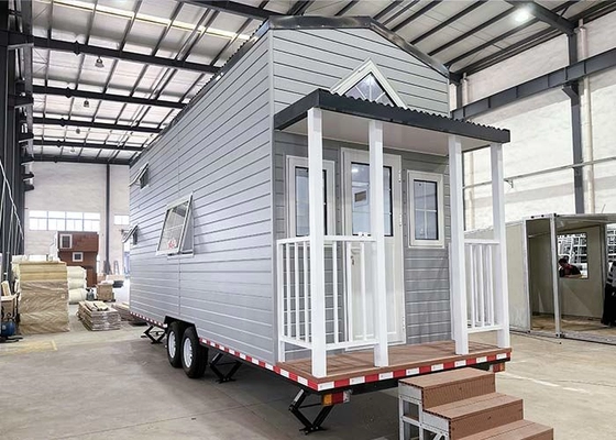 Modular Trailer House Prefabricated Light Steel Structure Homes On Wheels For Sale