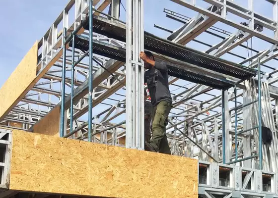 Two Floors Of The Light Steel Prefab Modern Homes Prefabricated Light Steel Structure Houses