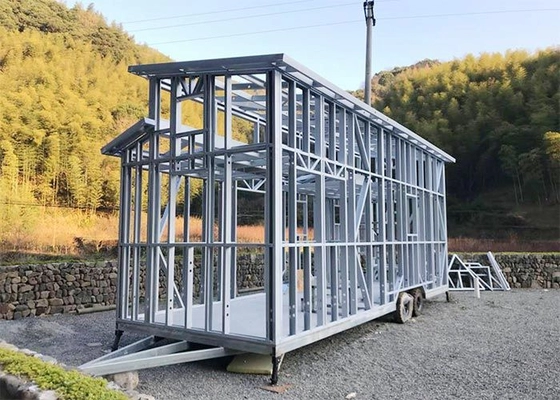 Prefabricated Mini House Modular Prefabricated Light Steel Structure Tiny House On Wheels