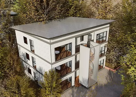 Movable Prefab Apartment Buildings Light Steel Frame House Kits