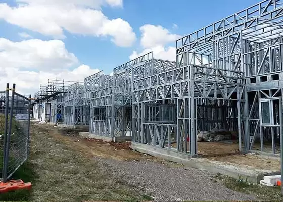 DeepBlue Light Gauge Steel Structure Prefab Townhouse Building Affordable Homes Eco-Friendly for Rent