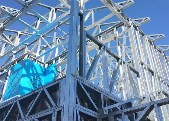 White Color Modern Economic Prefab Light Steel House bluescope steel framing