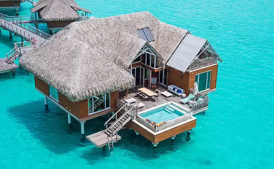 Light Gauge Steel Framing System Resort Overwater Bungalow for rent