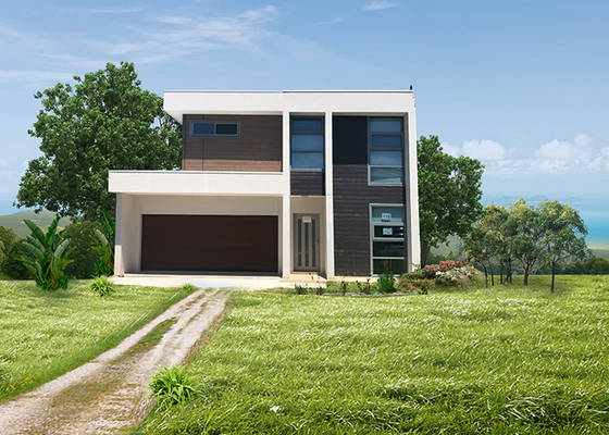 AS4600 Large Light Steel Frame Prefab Villa / Prefabricated Steel Home Kits