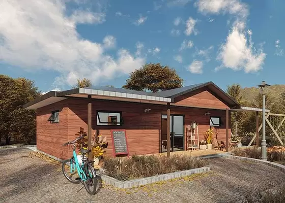 Light Steel Frame Prefab Mobile Homes House Kits To Build Metal WPC Cladding