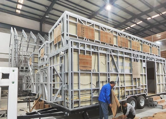 EU/AU/USA Standard Prefabricated Modular Home Kit Tiny House On Wheels With Three Bedrooms