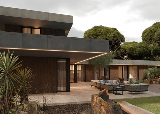 Single Family Homes Steel Fascia Board Luxury Prefabricated House Villa Modular Home Kits