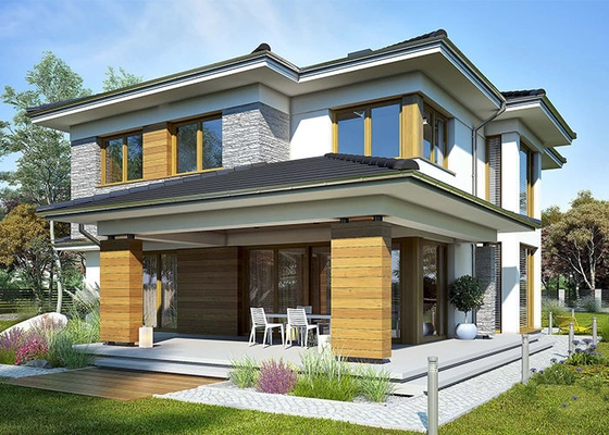 Premium Prefab Lightweight Steel Frame Villas Luxury Prefab Modular Home Kit