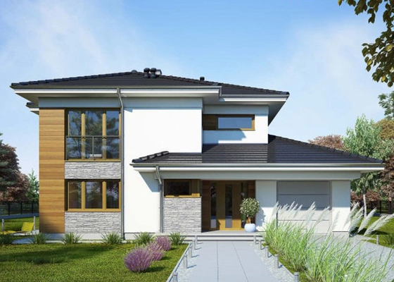 Economic Prefab Villa Prefabricated Light Steel Frame 2 Storey