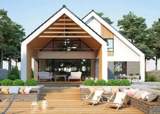 Modern Design Luxury Light Steel Frame Prefabricated House Villa Steel House Kits