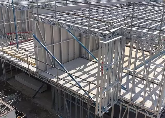 Prefab Apartment Buildings / 3 Storey Prefabricated Buildings With Light Steel Frame House