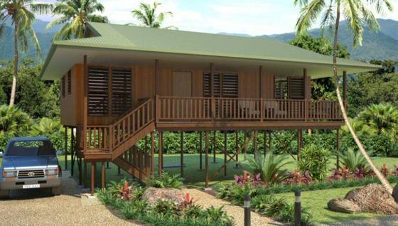 Light Steel Framing Wooden Bungalow /  High Acoustic Insulation Home Beach Bungalows