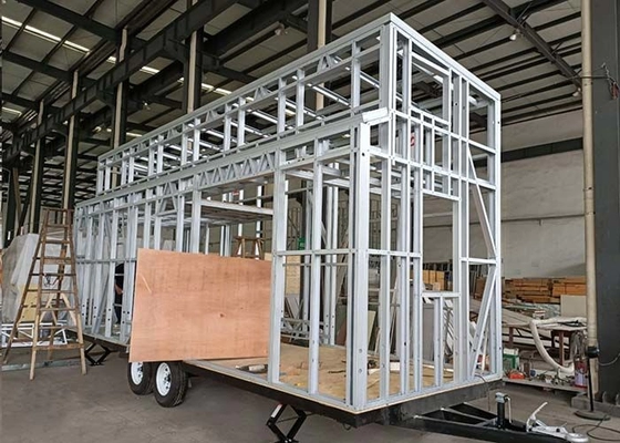 Metal Roof Prefabricated tiny House on wheels With Air Conditioning And Furniture Options