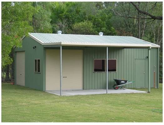 EU/USA/NZ/Australia Standard Light Steel Prefabricated Gable Steel Metal Car Sheds / Portable Garage For Car Parking